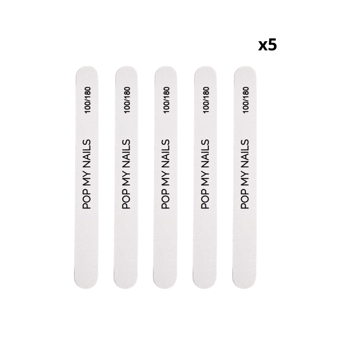 Pop My Nails | Limes à ongles 100/180 droites x5
