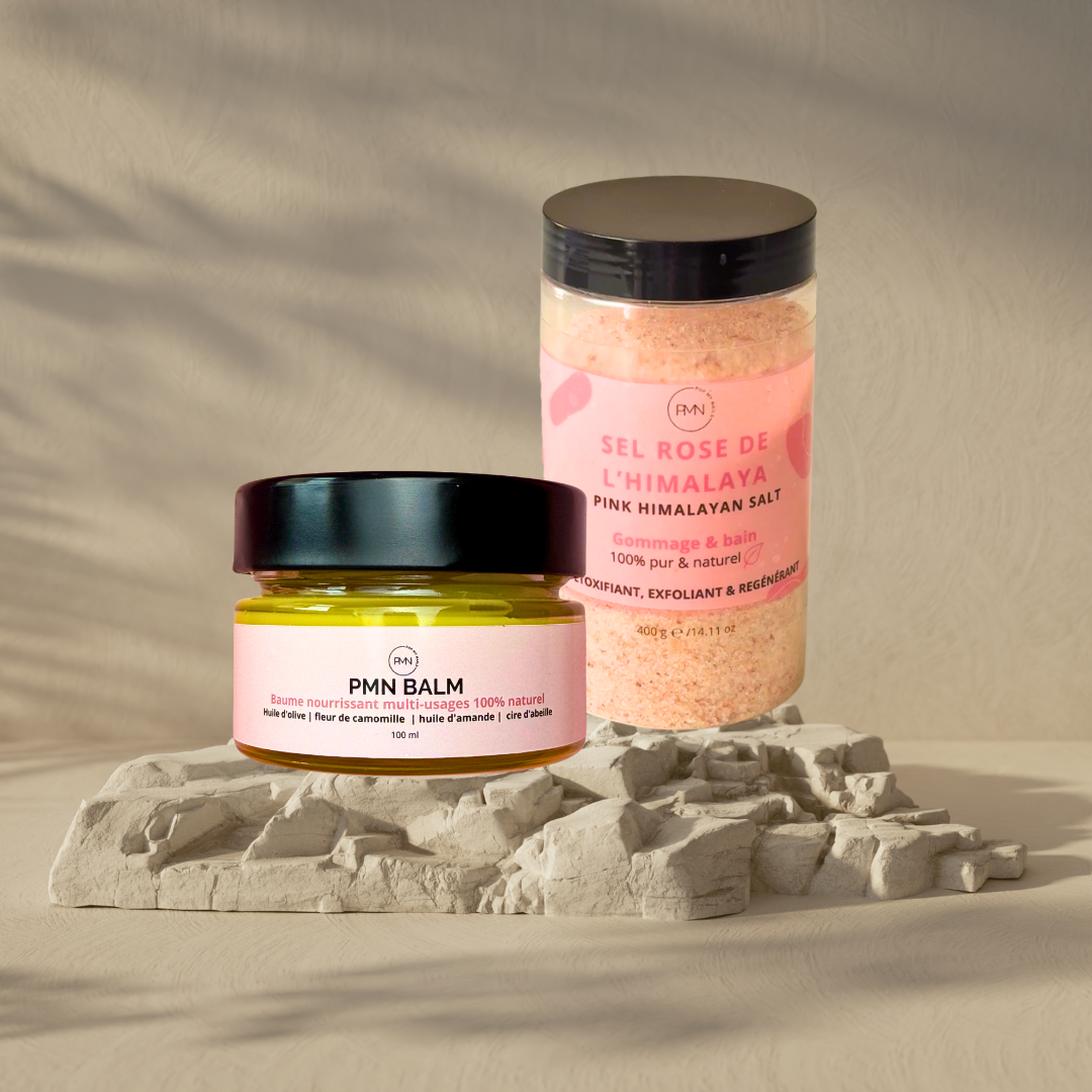 Pop My Nails | Duo Skin Care - PMN Balm + Sel Rose de l'Himalaya