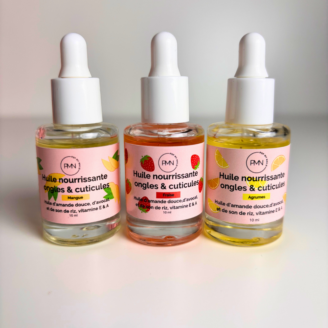 Pop My Nails | Huile nourrissante ongles & cuticules parfum agrumes