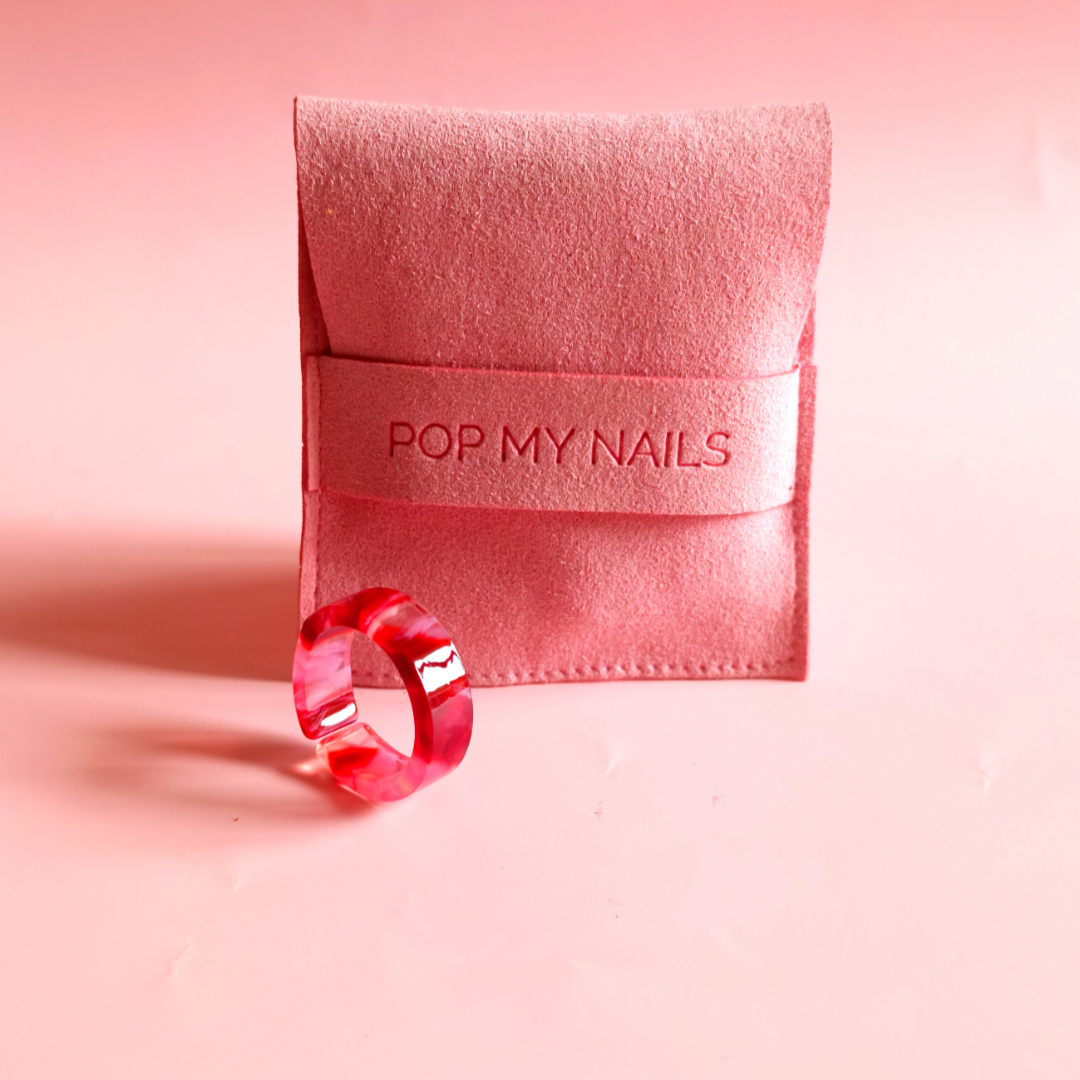 Pop My Nails | Bague Acrylique Rose