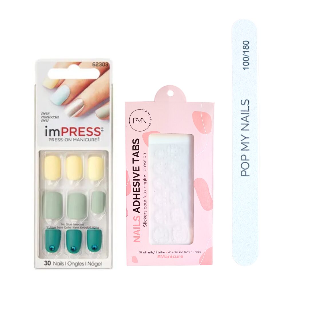 Pack press on nails imPRESS Manicure (press on + tabs + lime à ongles) - Bells & Whistle