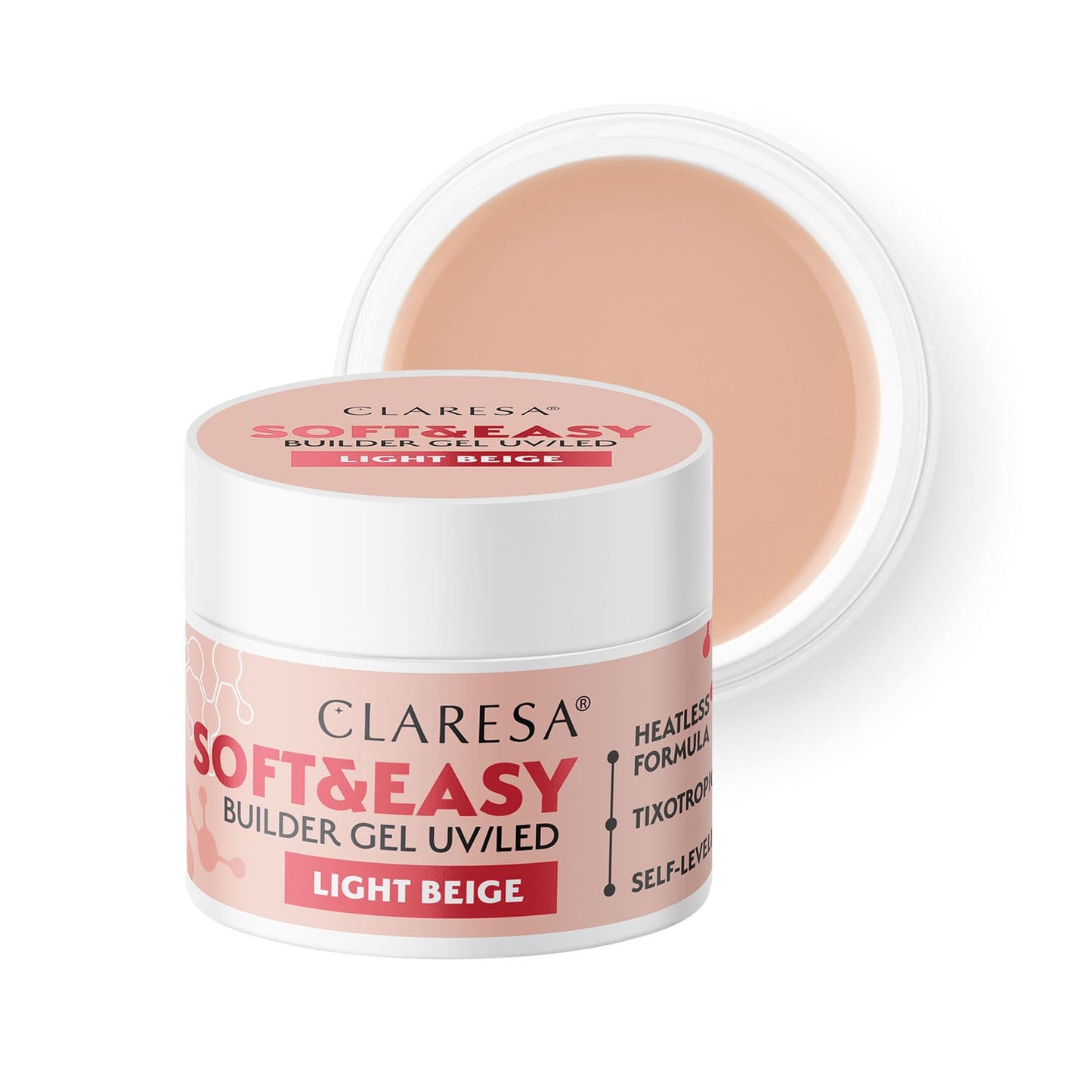 Claresa | Gel de construction - Soft & Easy - Light Beige 45g