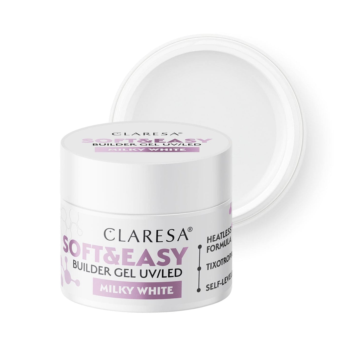 Claresa | Gel de construction - Soft & Easy - Milky White 12g