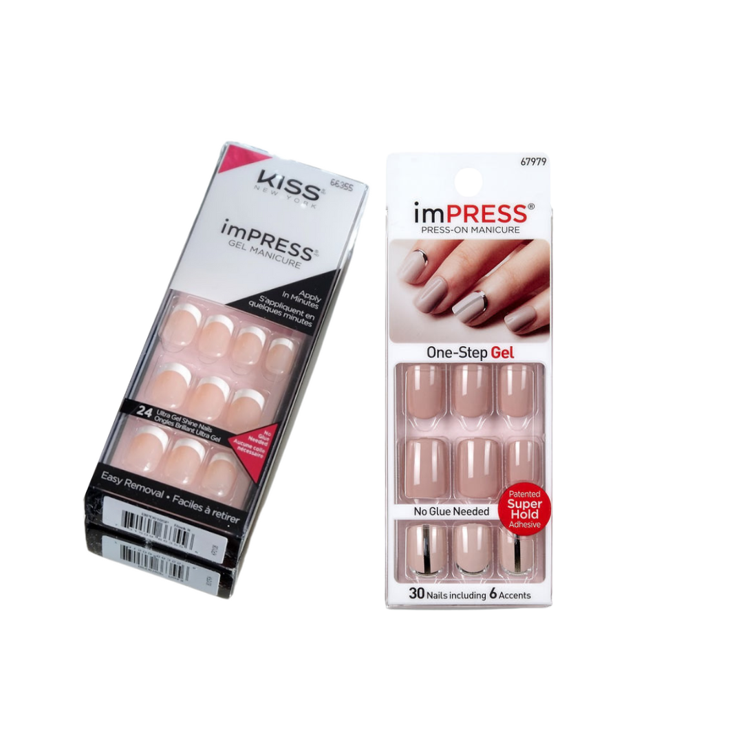 imPRESS Manicure | Duo press on nails "Rock it French" et "Cross my Heart"