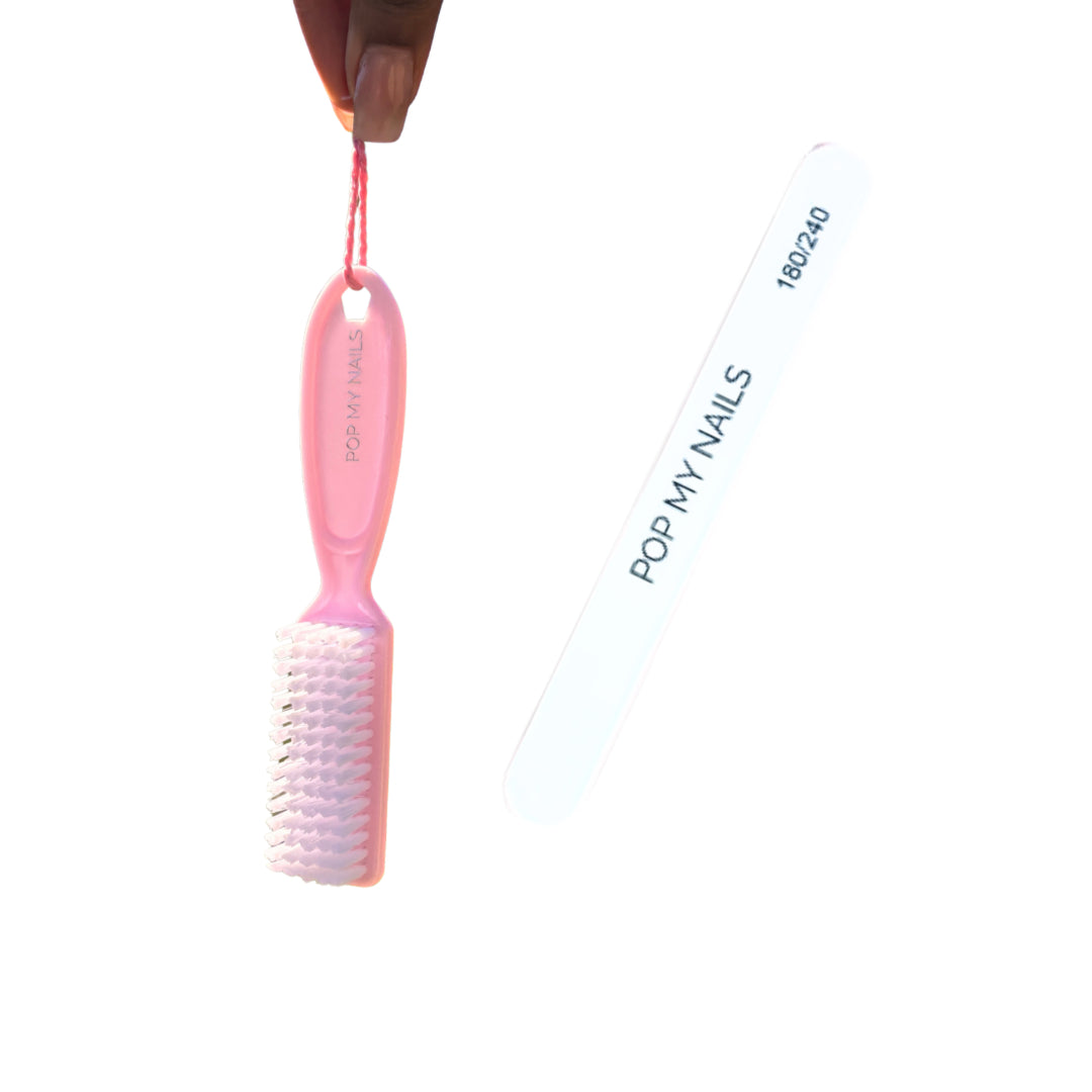 Pop My Nails | Brosse à ongles, mains & pieds + lime à ongles 180/240