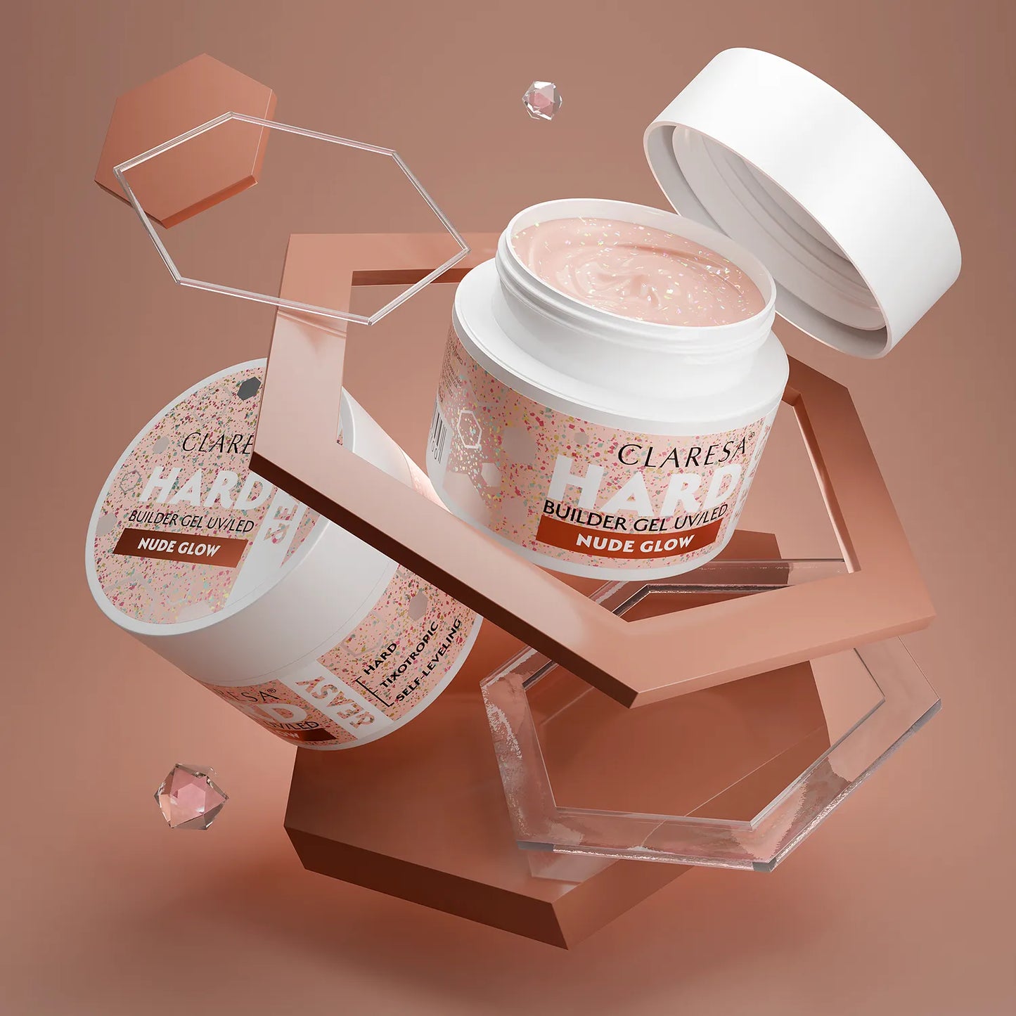 Claresa | Gel de construction - Hard&Easy - Nude Glow 45g