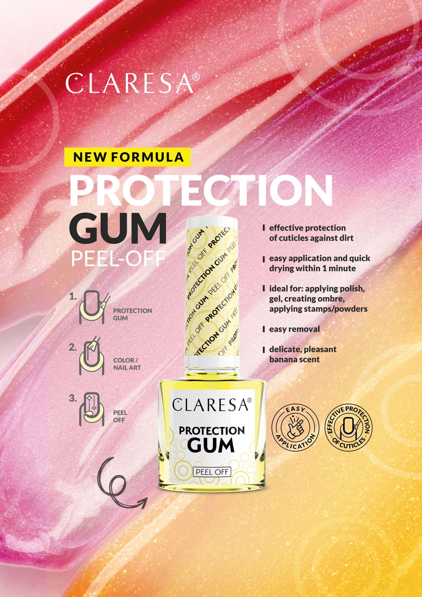 Claresa | Protection Gum Peel Off - Gomme de protection cuticules - 5g