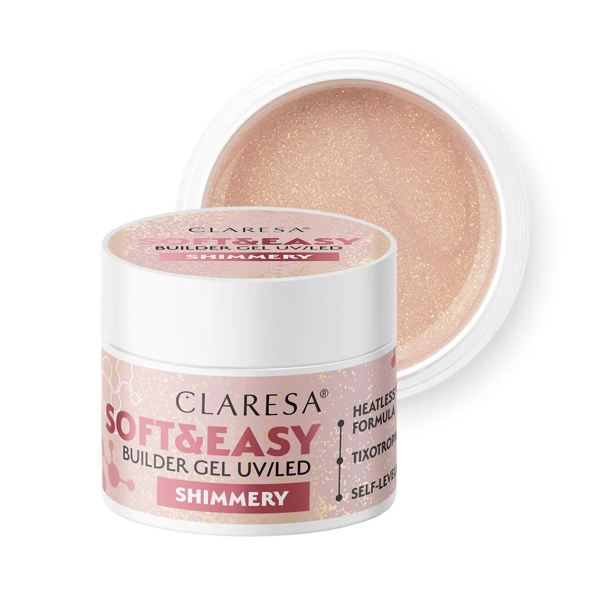 Claresa | Gel de construction - Soft & Easy - Shimmery - 45g