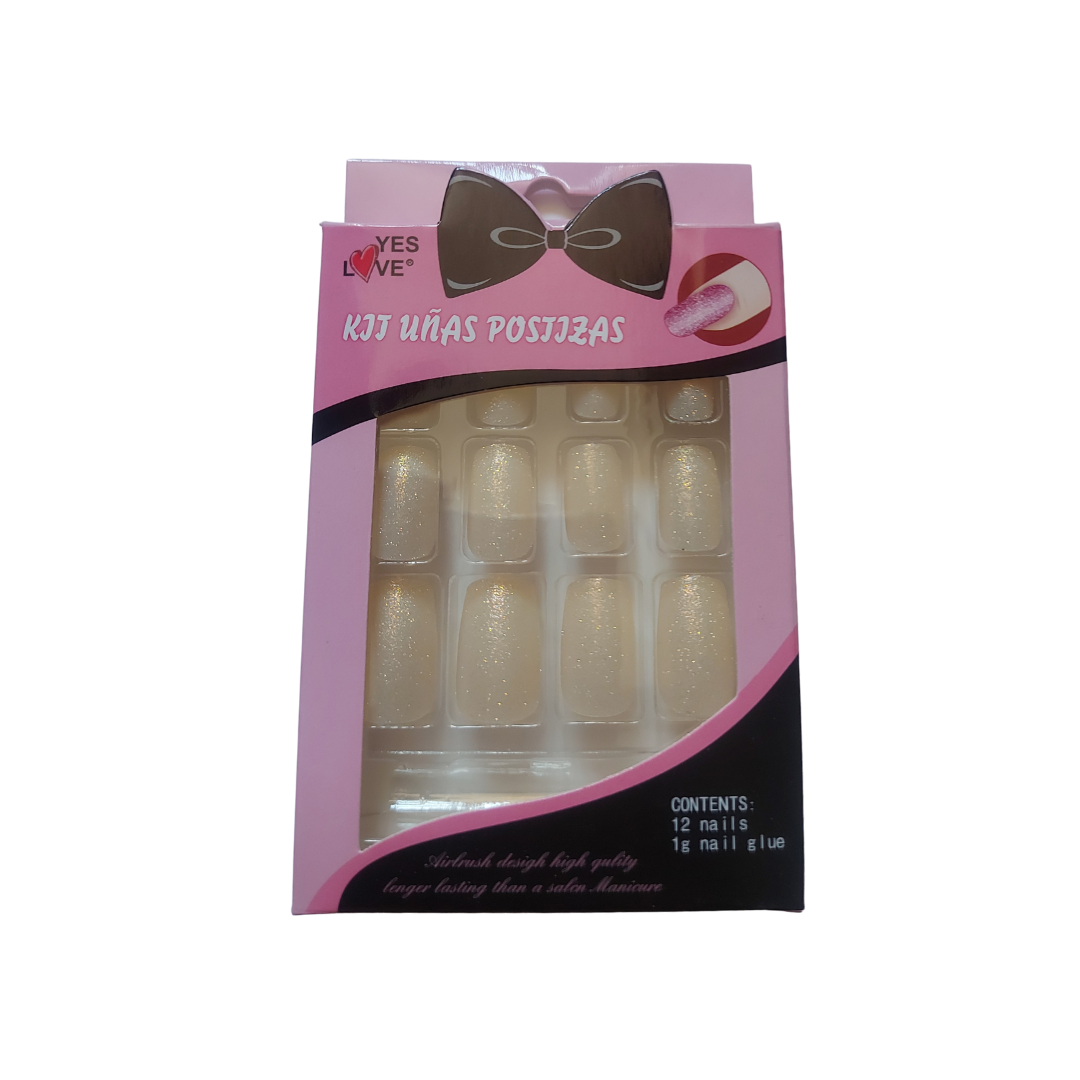 YES LOVE | Faux Ongles Full Pailleté - SANS COLLE FOURNIE