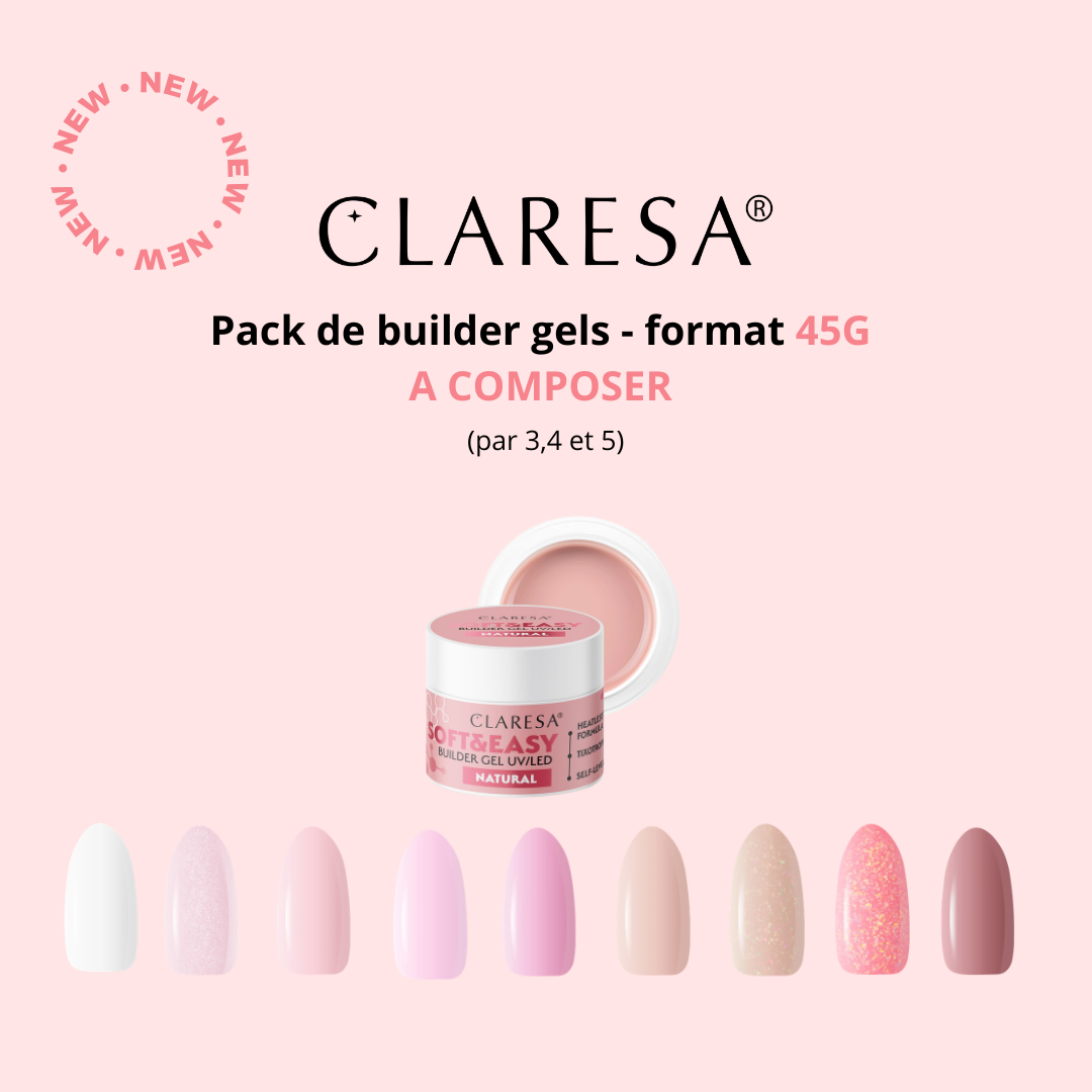 Pack de builder gels Claresa - format 45g