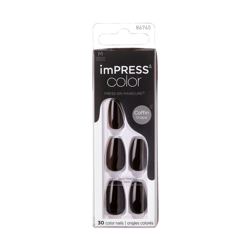 imPress Press-on Manicure Color Coffin | n°512 - All Black