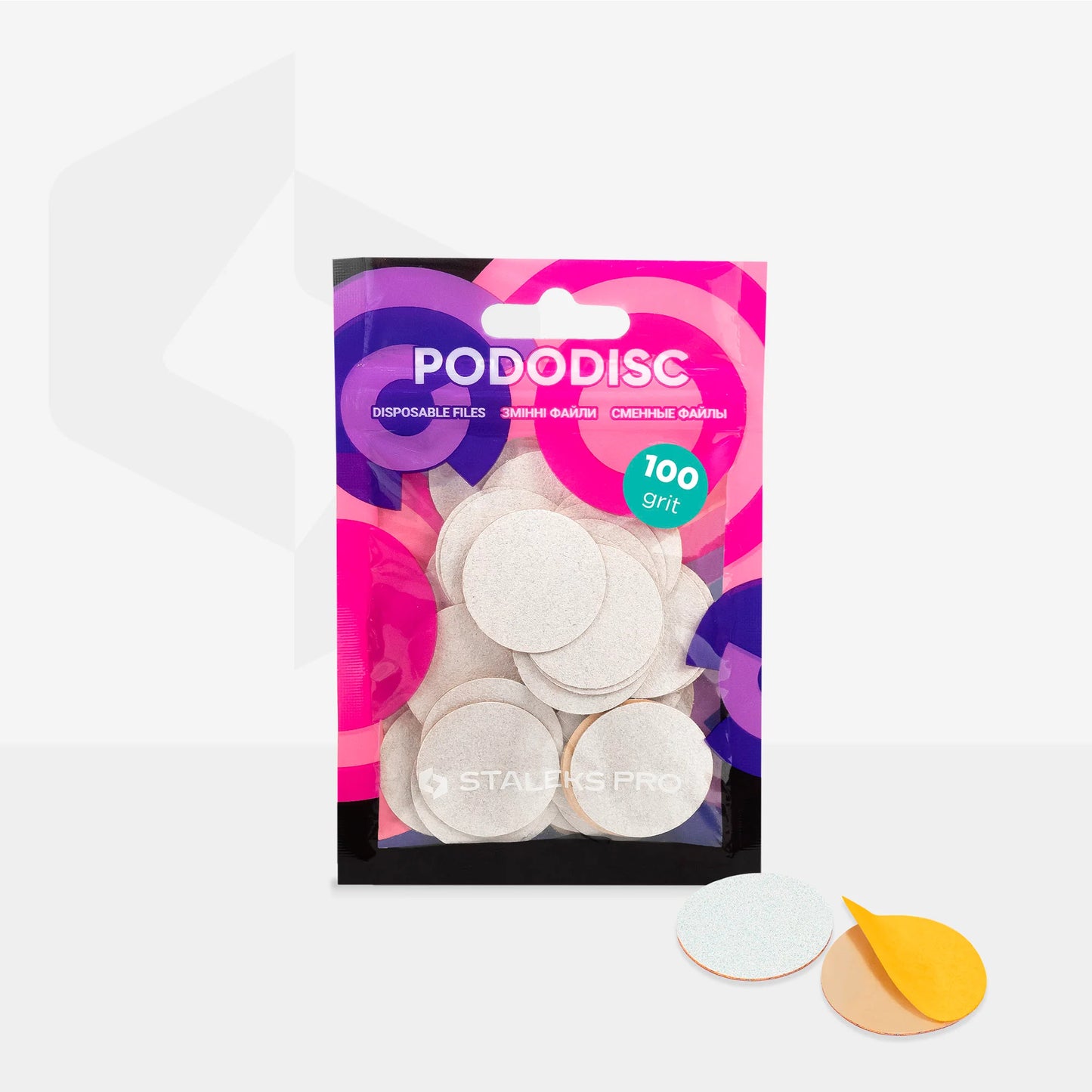 Staleks | Embouts interchangeables pour disque pédicure PODODISC PRO L (25mm) grains 100 - 50 pièces