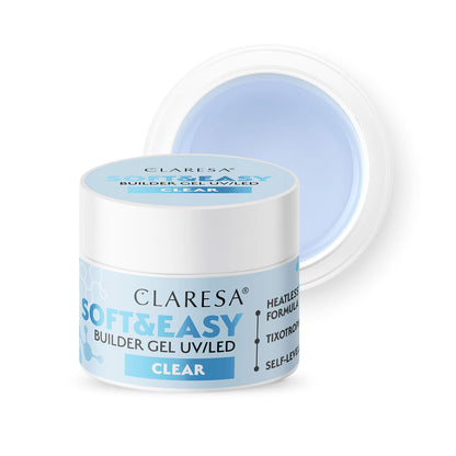 Claresa | Pack Gel Builder Soft & Easy 3x 12g - Glam Pink, Clear, Skin Cover