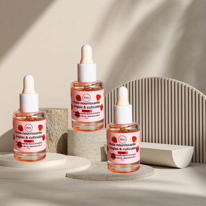 Pop My Nails | Trio d'huiles nourrissantes ongles & cuticules fraise x3