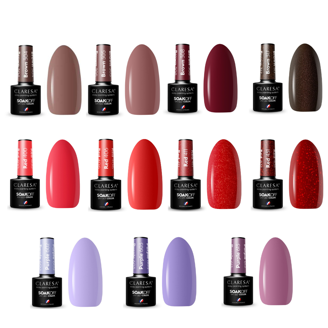 Pack de 30 vernis semi-permanents Claresa au choix