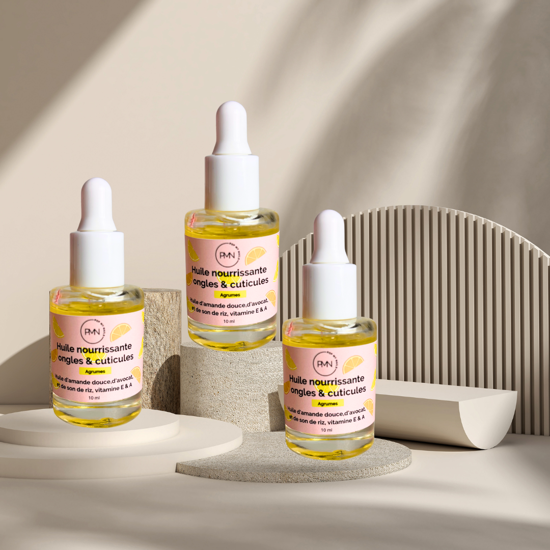 Pop My Nails | Trio d'huiles nourrissantes ongles & cuticules agrumes x3