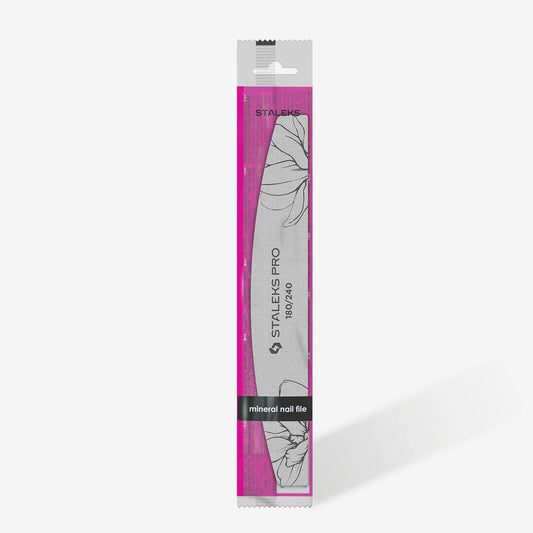 Staleks | Lime à ongles minérale forme croissant EXPERT 40,  180/240 - 1 pièce