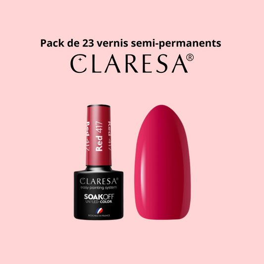 Pack de 23 vernis semi-permanents Claresa