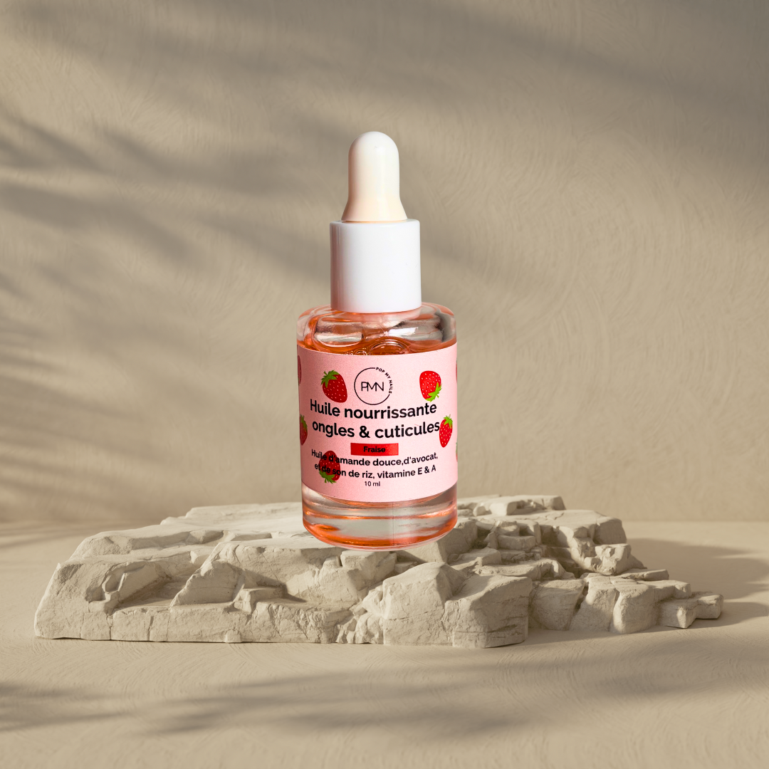 Pop My Nails | Huile nourrissante ongles &  cuticules parfum fraise