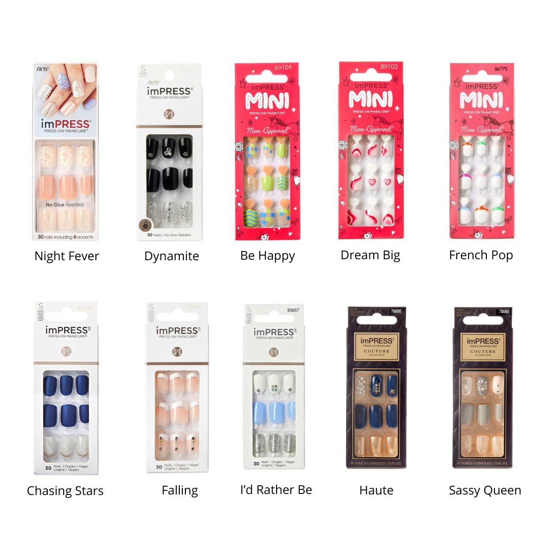 10 kits de press on imPRESS