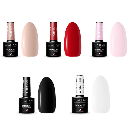 Claresa | Pack de 5 vernis semi-permanents - Essentiels