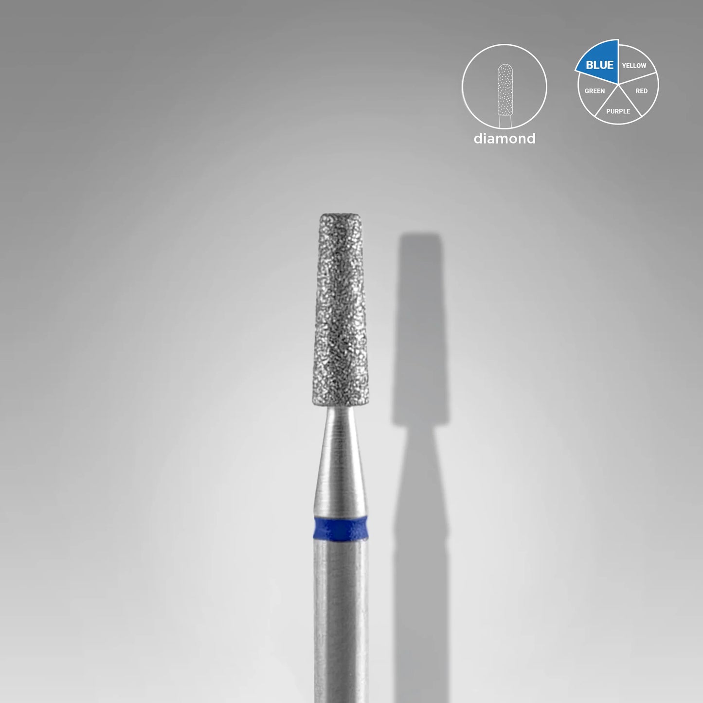 Staleks | Embout ponceuse diamanté, «tronc», bleu,  diamètre de la tête 2,5 mm, partie active 8mm