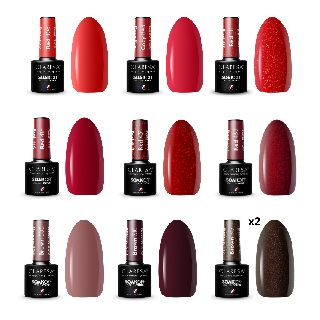 Claresa | Pack pro de 50 vernis semi-permanents (50 x 5ml)