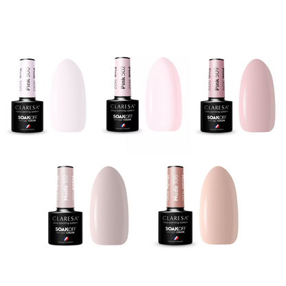 Pack de 9 vernis semi-permanents Claresa -nude
