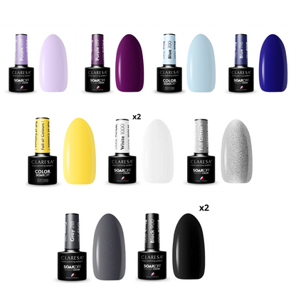 Claresa | Pack pro de 50 vernis semi-permanents (50 x 5ml)