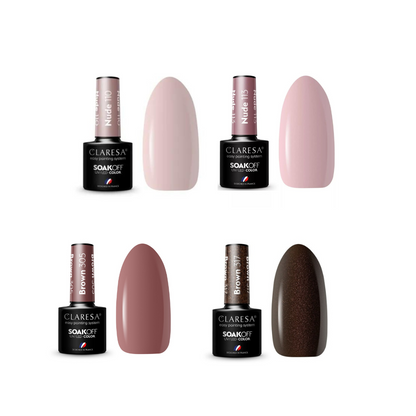 Pack de 9 vernis semi-permanents Claresa -nude