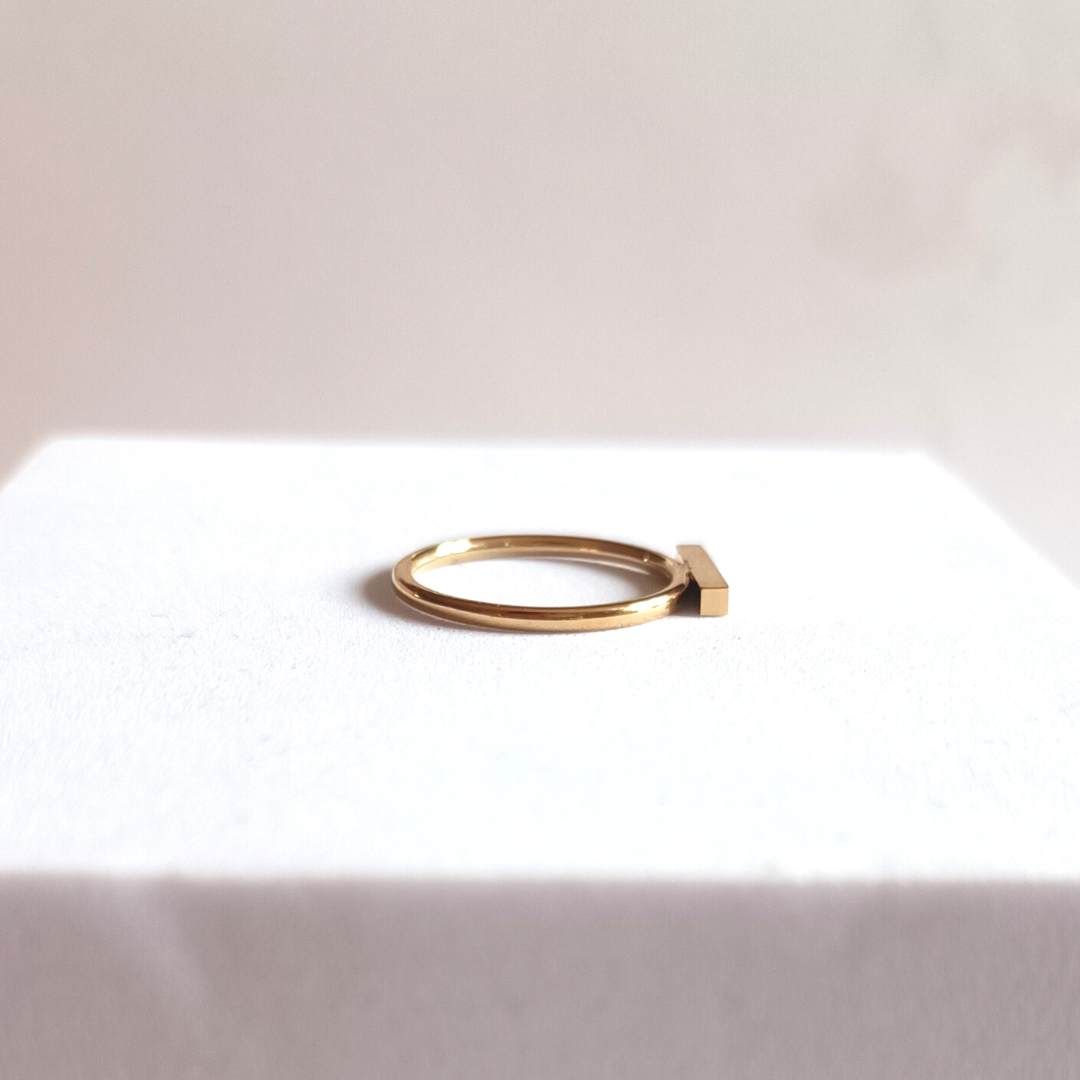 Pop My Nails | Bague en acier inoxydable "Andréa" - couleur or