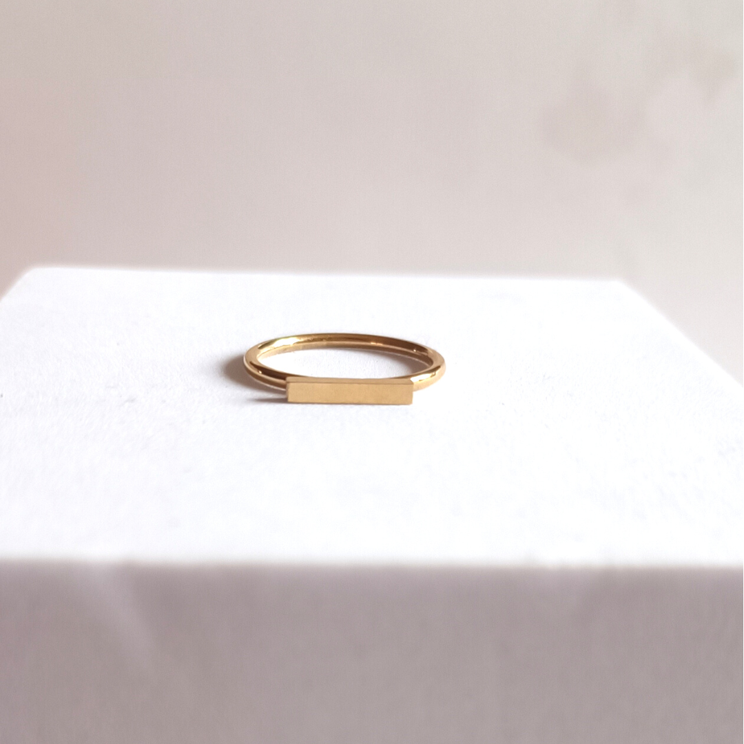 Pop My Nails | Bague en acier inoxydable "Andréa" - couleur or