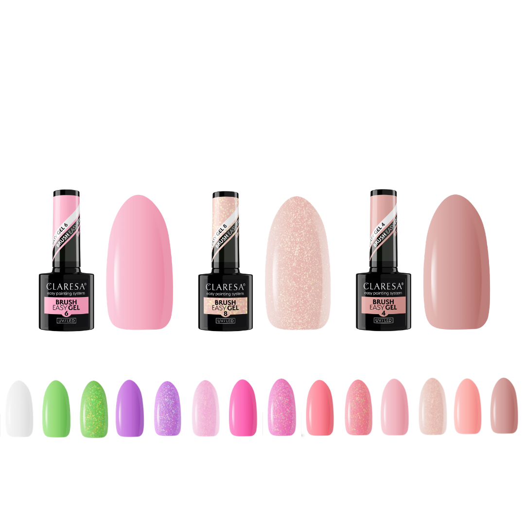 Claresa | Pack de 3 Brush Easy Gel à composer - Gel en bouteille