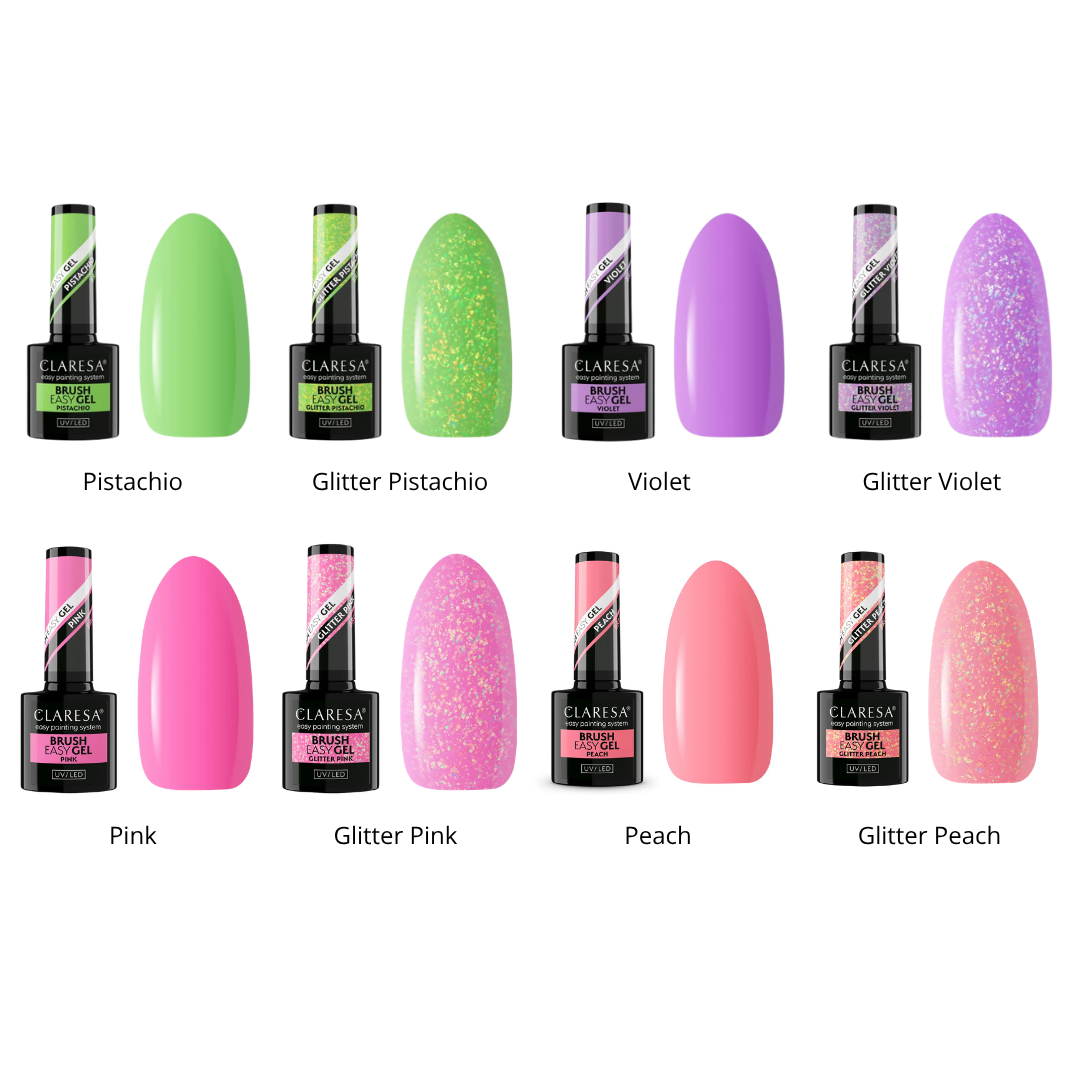 Claresa | Pack de 3 Brush Easy Gel à composer - Gel en bouteille