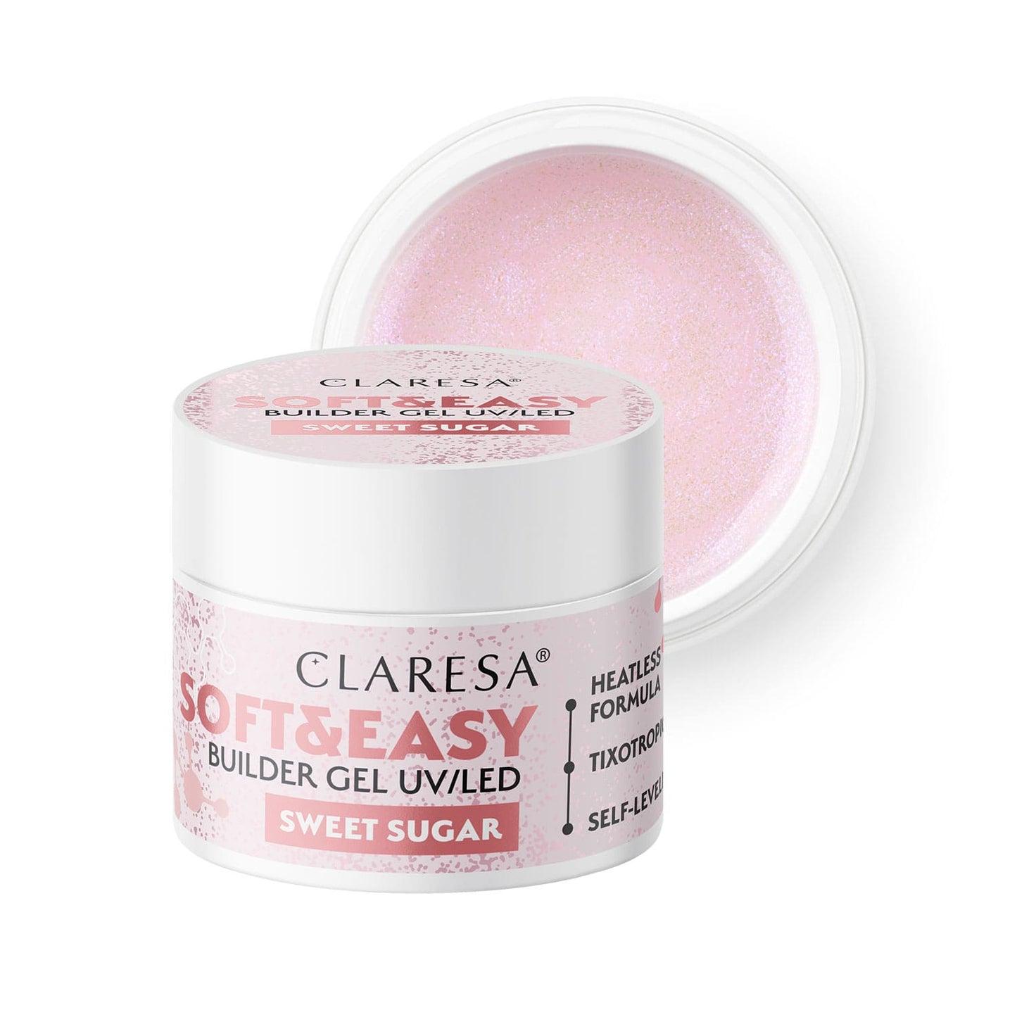 Claresa | Gel de construction - Soft & Easy - Sweet Sugar 90g