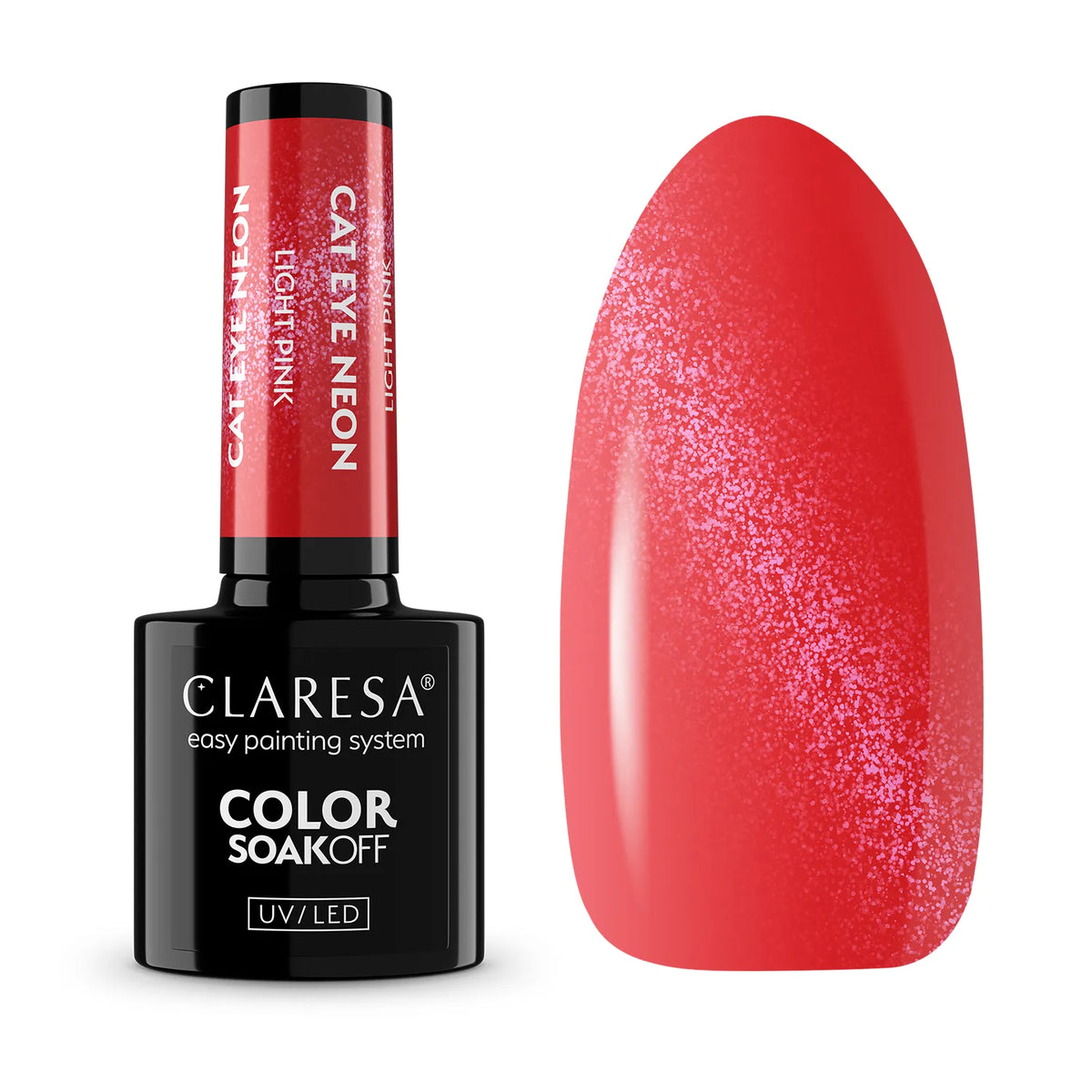 Claresa | Vernis semi-permanent  Cat Eye Neon - Light Pink - 5ml