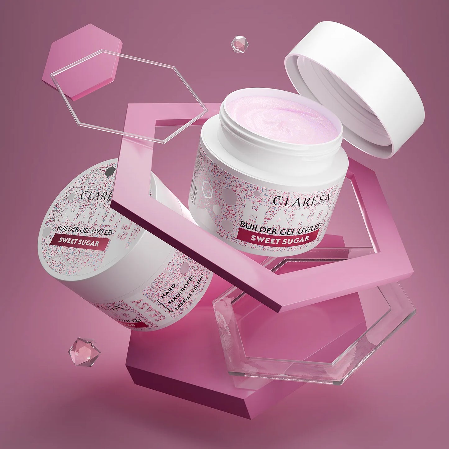 Claresa | Gel de construction - Hard&Easy - Sweet Sugar  12g