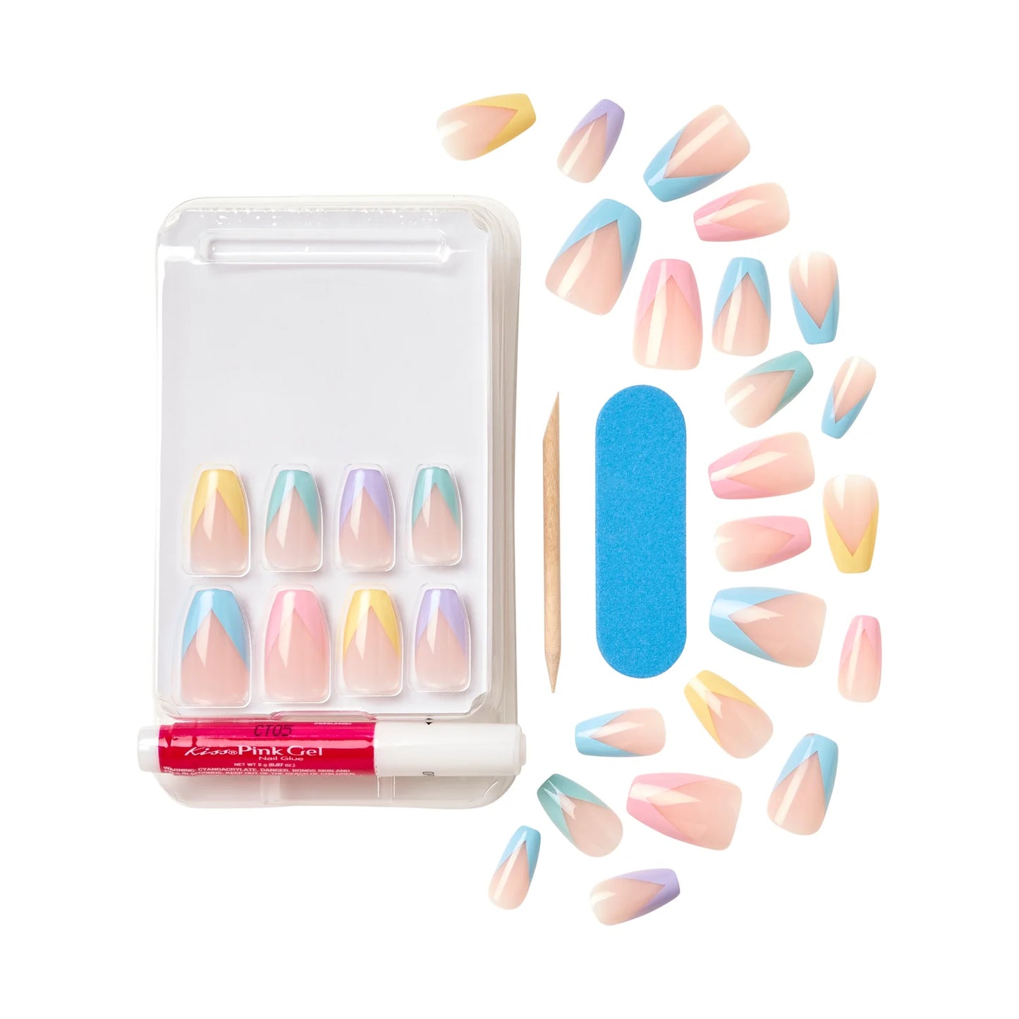 Kiss Products | Faux ongles KS Voguish Fantasy  French - Disco Ball