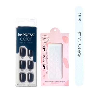 Pack press on nails imPRESS Color (press on + tabs + lime à ongles) - Graytitude