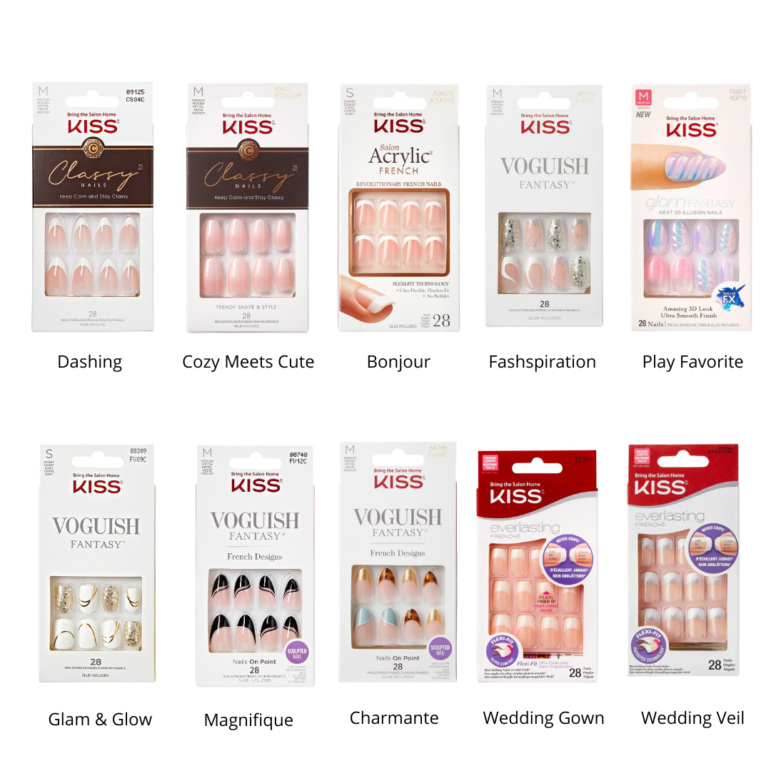 Pack de 3 press on nails Kiss Products à composer
