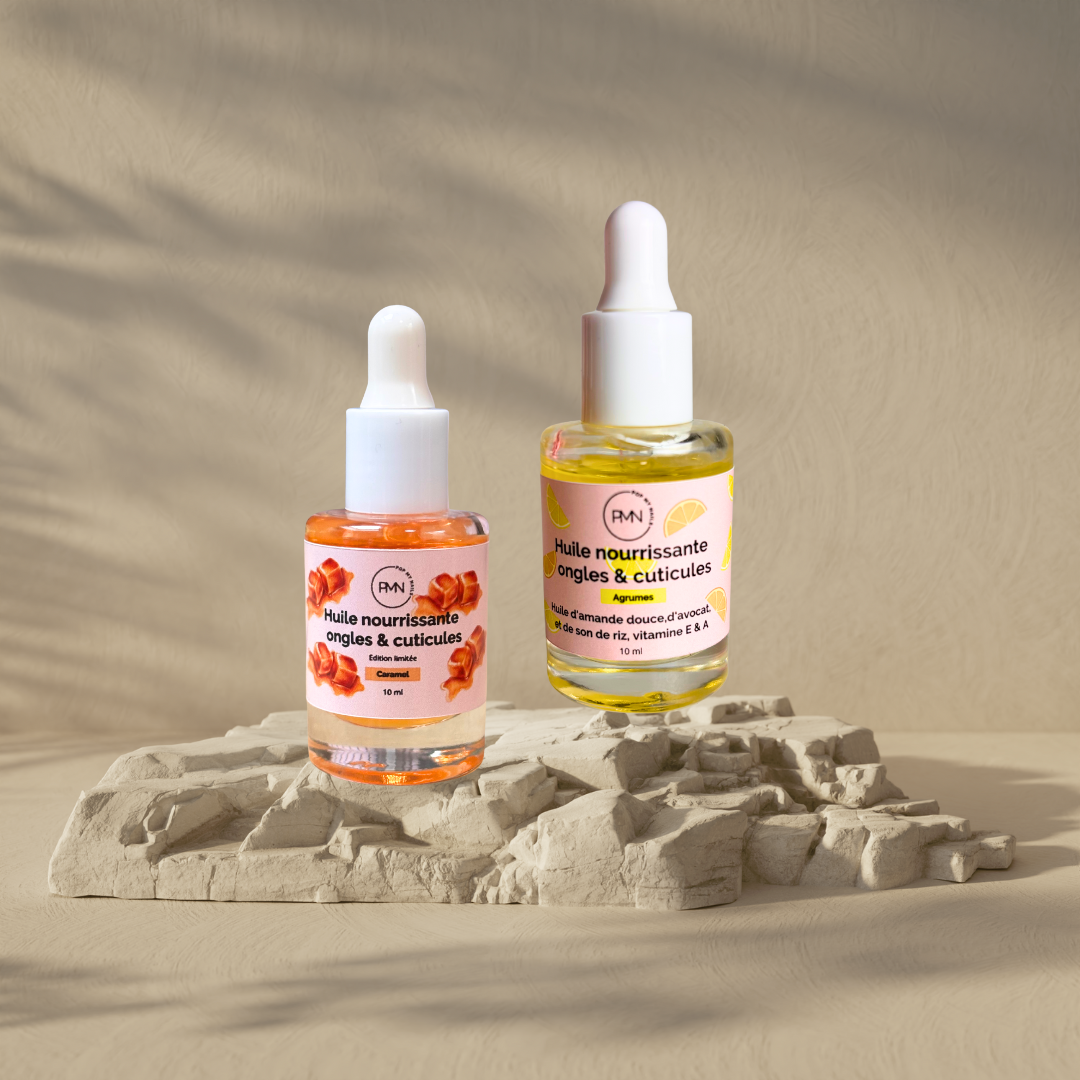 Pop My Nails | Duo d'huiles nourrissantes ongles & cuticules caramel & agrumes