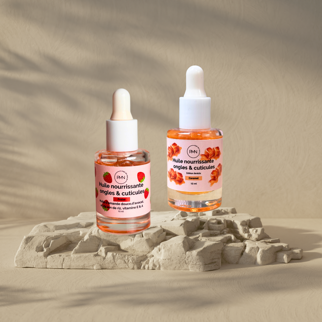 Pop My Nails | Duo d'huiles nourrissantes ongles & cuticules caramel & fraise