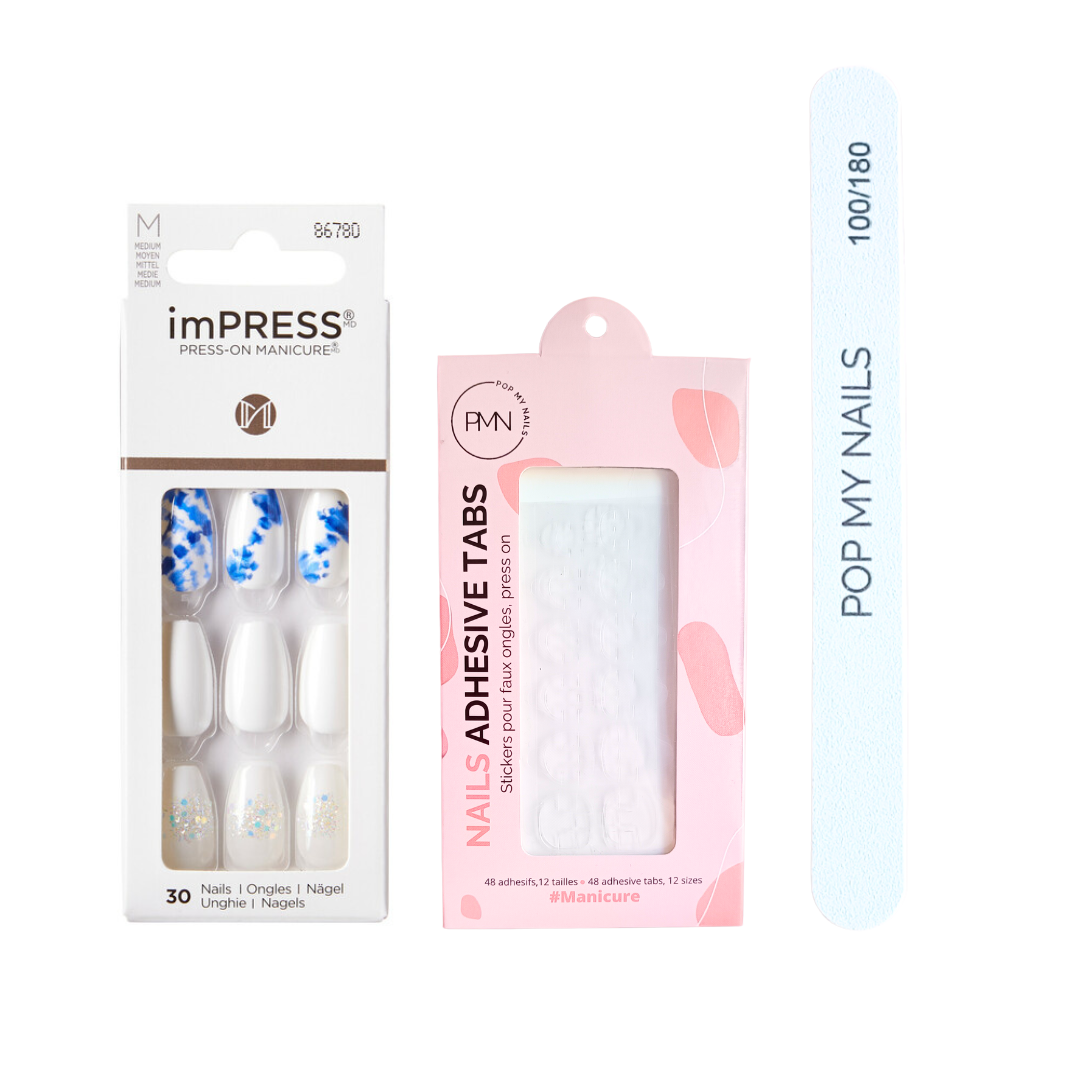 Pack press on nails imPRESS Manicure (press on + tabs + lime à ongles) - Paradise Riviera