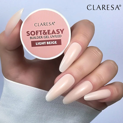 Claresa | Gel de construction - Soft & Easy - Light Beige - 12g