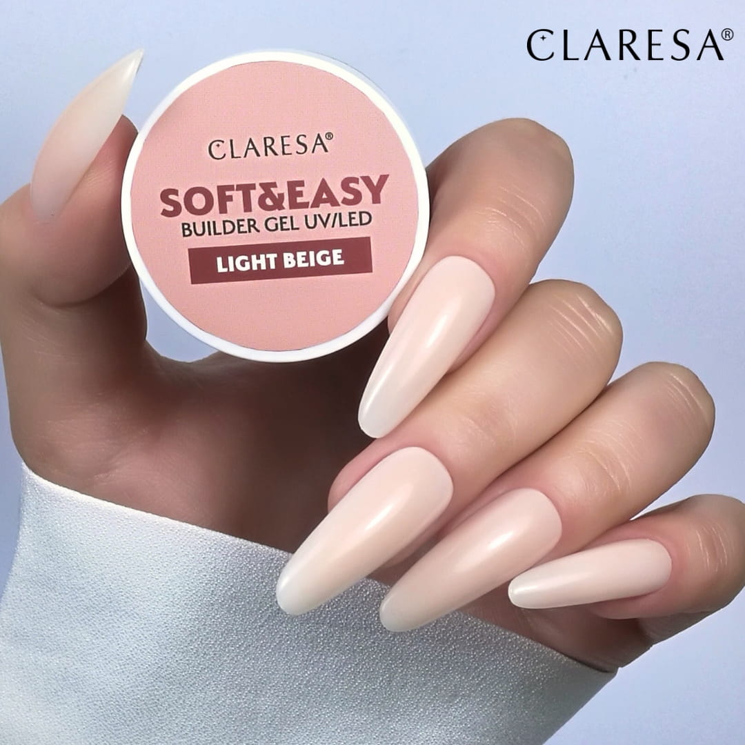 Claresa | Pack Gel Builder Soft & Easy 3x45g - Glimmer Pink, Blinking Pink, Light Beige
