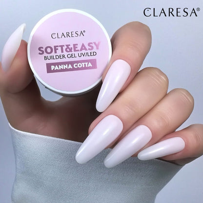Claresa | Pack Gel Builder Soft & Easy 5x90g - Milky White, Milky Pink, Natural, Sweet Sugar, Panna Cotta