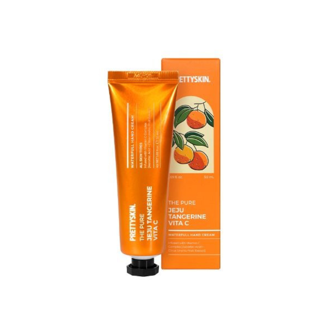 PRETTYSKIN | Crème pour les mains à l'eau Pure Jeju Tangerine Vita C - 50ml
