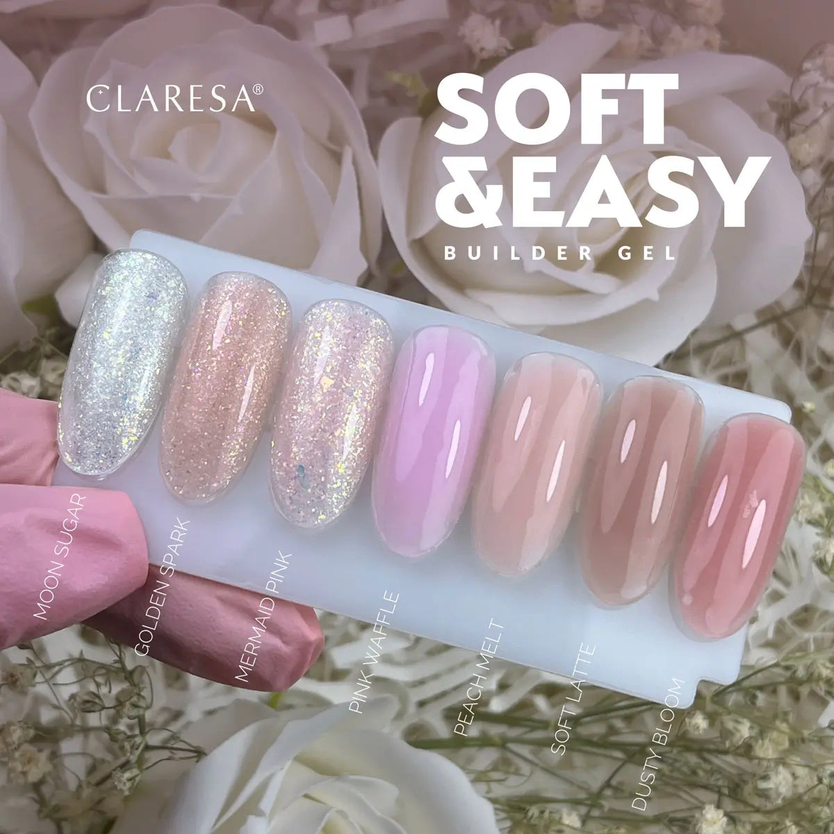 Claresa | Gel de construction - Soft & Easy - Golden Spark  - 45g