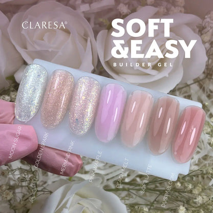 Claresa | Gel de construction - Soft & Easy - Golden Spark  - 45g
