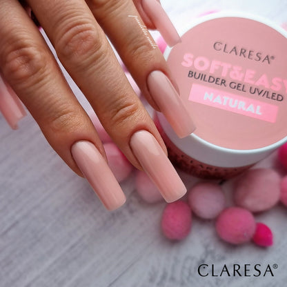 Claresa | Pack Gel Builder Soft & Easy 3x 12g - Glam Pink, Natural, Dancing Sparkles